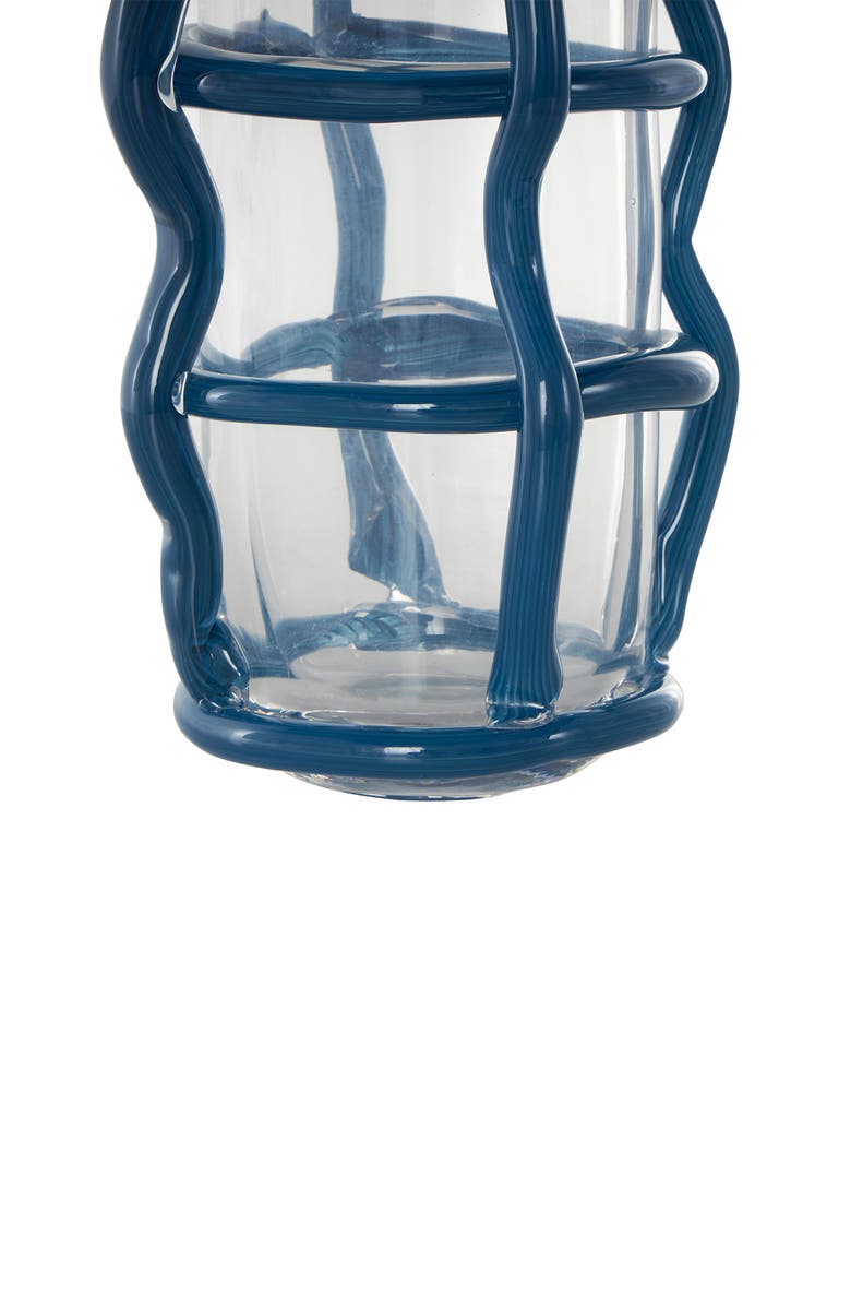 VIVIAN LUNE HOME Blue Recycled Glass Vase, Alternate, color,