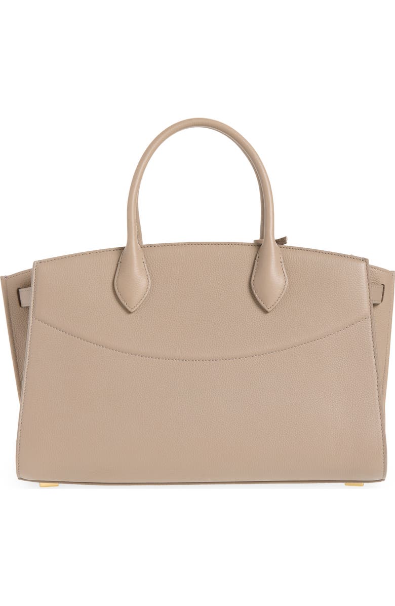 FERRAGAMO Small The Studio Soft Leather Top Handle Bag, Alternate, color, Warm Taupe