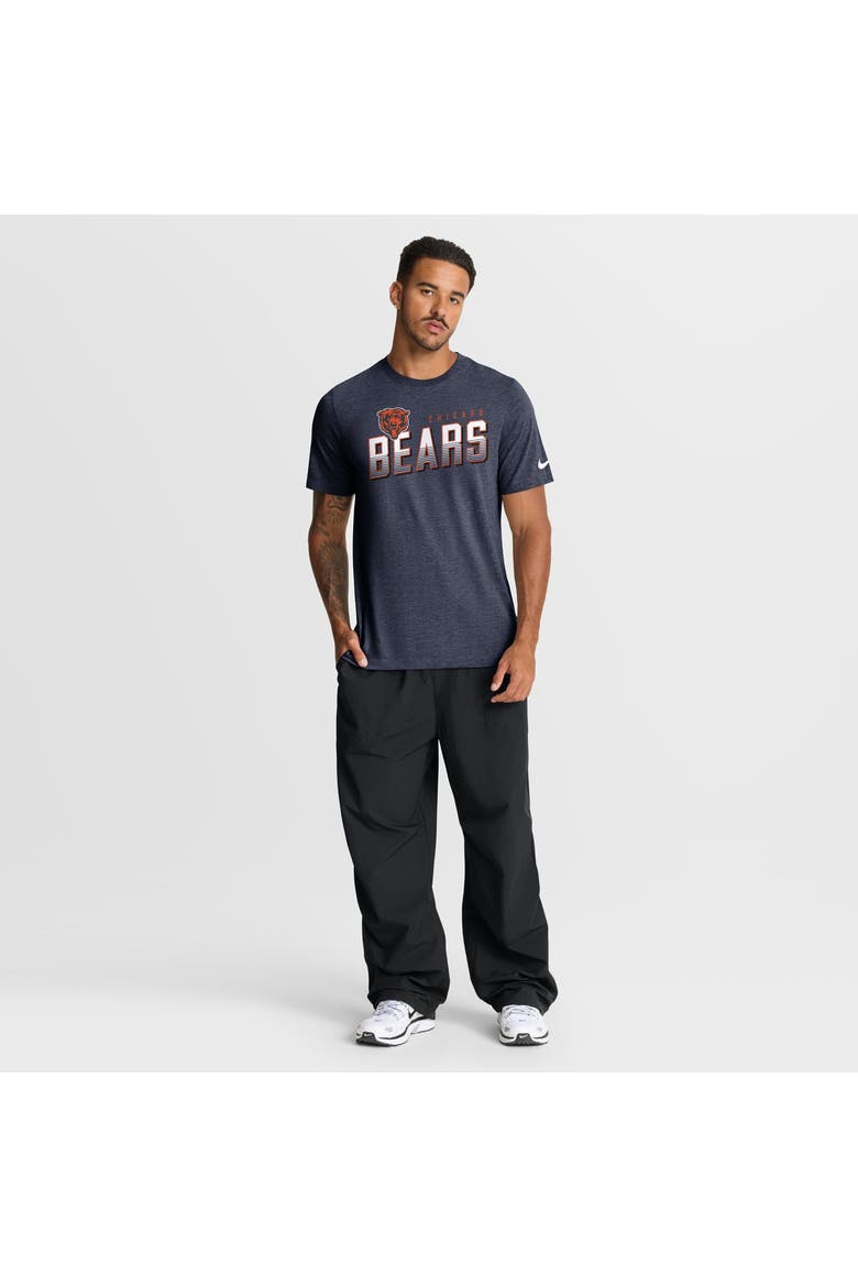 Men's Nike Heather Navy Chicago Bears Believe The Game Tri-Blend T-Shirt, Alternate, color, Heather Navy