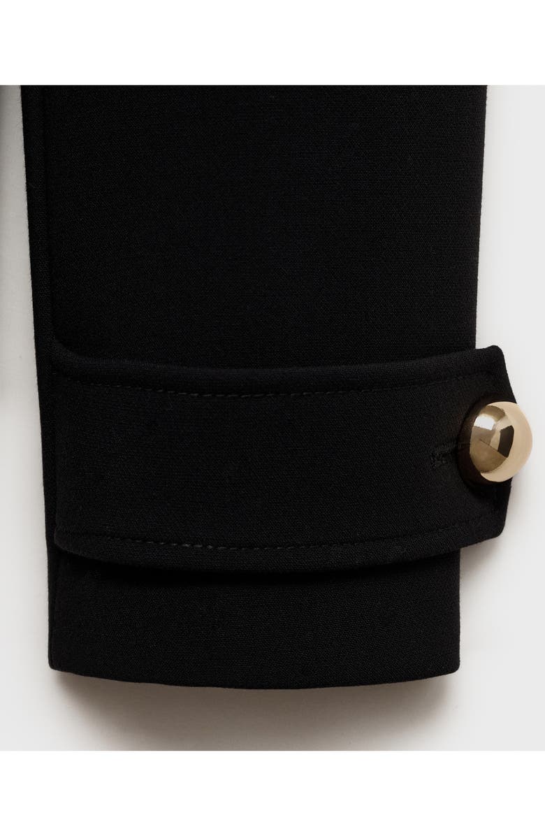 MANGO Double Breasted Jacket, Alternate, color, Black