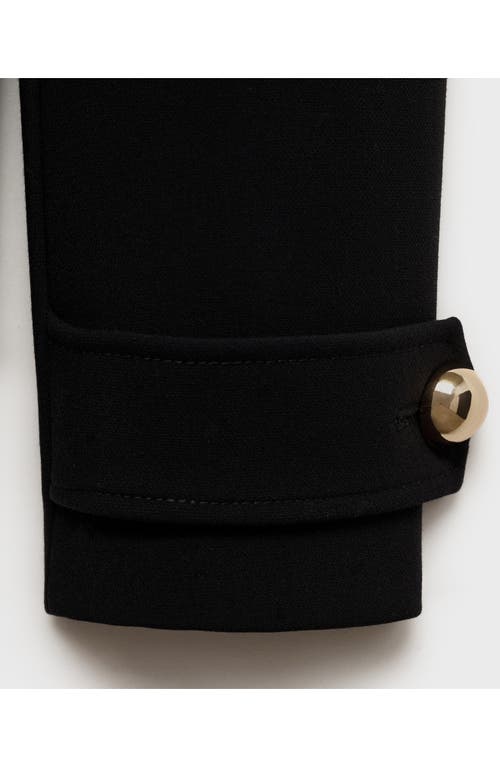 Mango Double-breasted Jacket With Lapels Black In Black