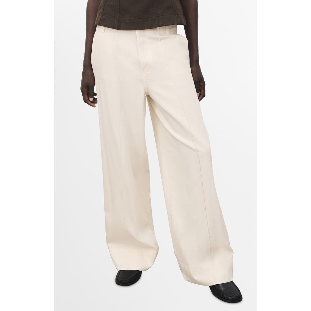 Mango Wide Leg Jeans In Multi