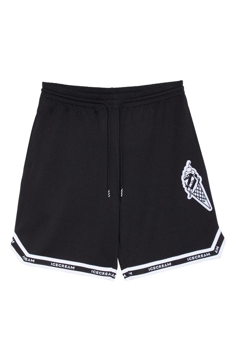 ICECREAM Men's Dunkaroos Mesh Athletic Shorts, Alternate, color, Black