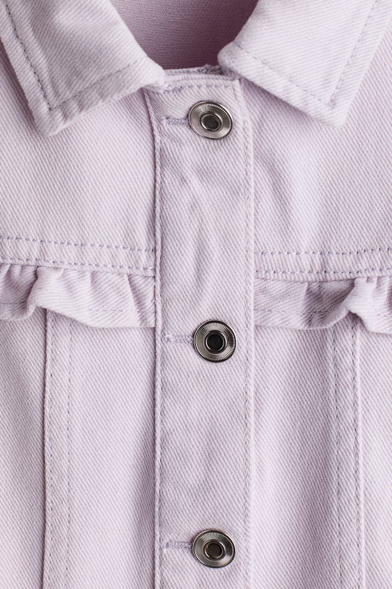 Ruffle-trimmed Twill Jacket, Alternate, color, Lilac