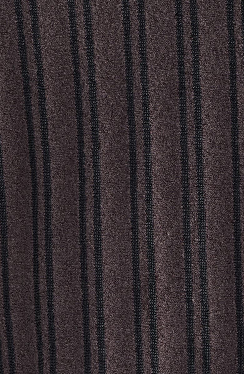 rag & bone Zuma Stripe Terry Cloth Polo, Alternate, color, Coal Grey