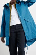 Seasalt Cornwall Seafaring Waterproof Linen & Cotton Hooded Coat