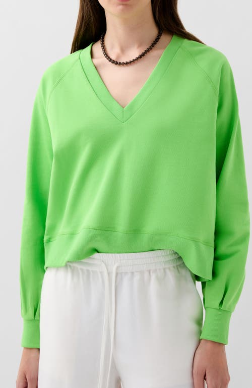 Scalpers Basic V Fade Sweater In Green