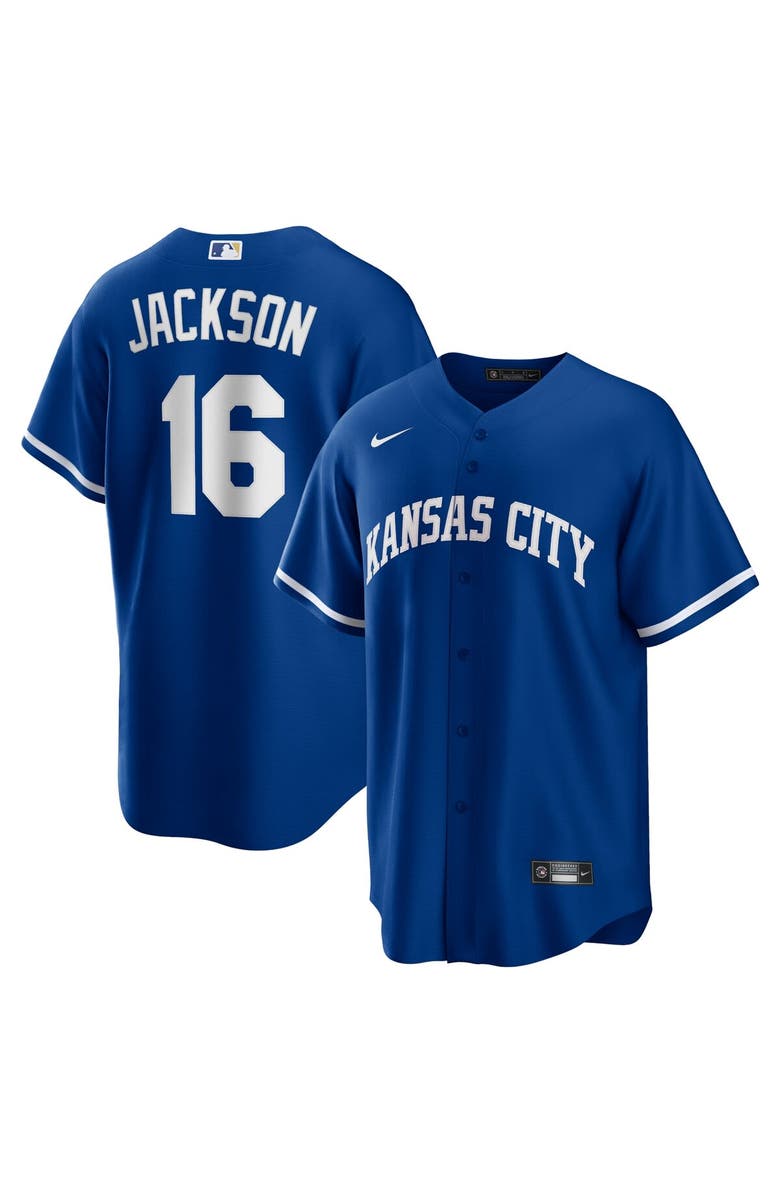 Nike Men's Nike Bo Jackson Royal Kansas City Royals Alternate Cooperstown Collection Replica Player Jersey, Main, color, 