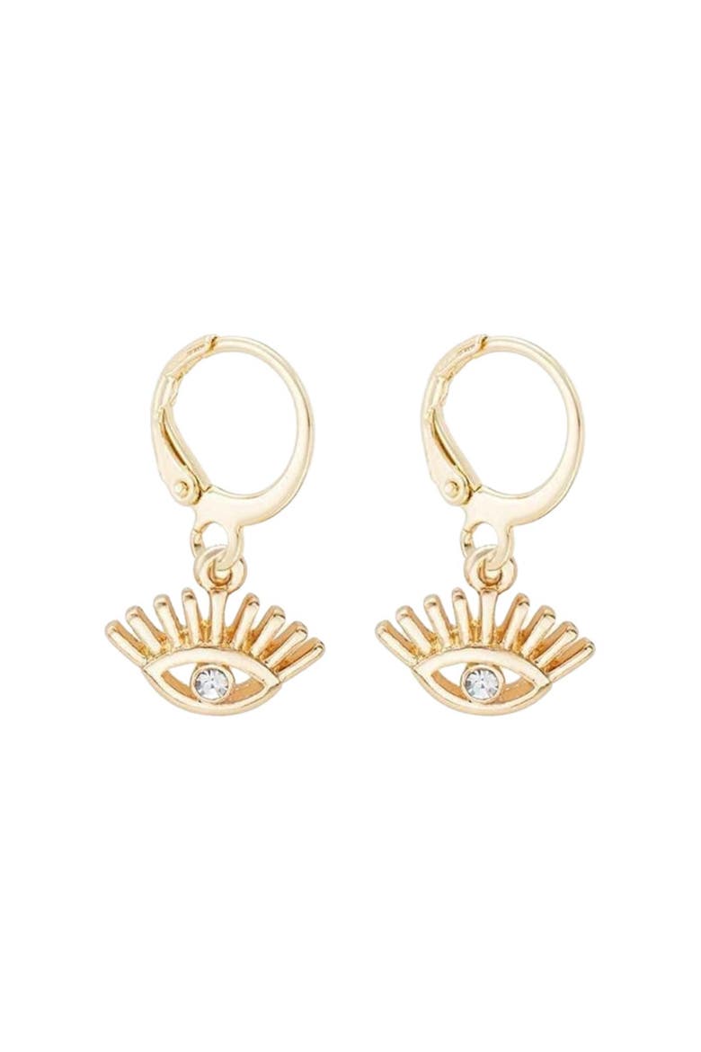 Evil Eye Huggies, Main, color, Gold