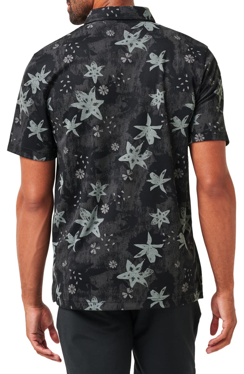 TravisMathew Trek Tide Floral Cotton Blend Piqué Polo, Alternate, color, 