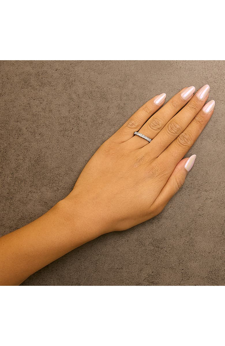 Haus of Brilliance 14K White Gold 2 1/3 Cttw Asscher Cut Lab Grown Diamond Eternity Band Ring, Alternate, color, White