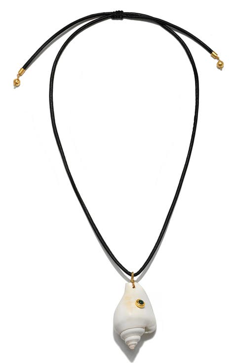 Jules Shell Pendant Adjustable Necklace
