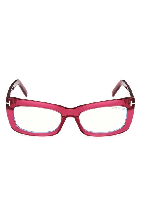 55mm Rectangular Blue Light Blocking Glasses