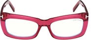 TOM FORD 55mm Rectangular Blue Light Blocking Glasses