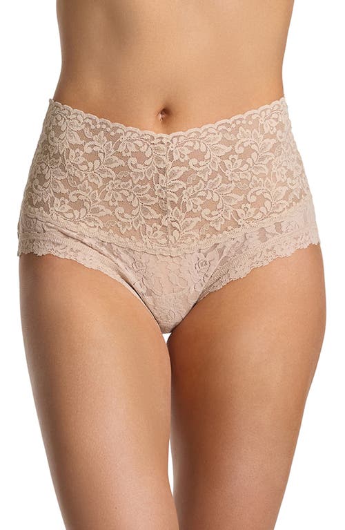 Hanky Panky Retro Lace Boyshorts In Brown