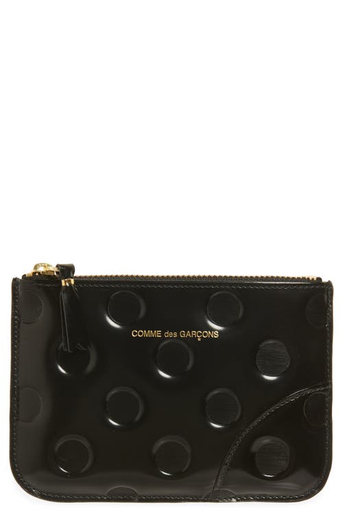Comme des Garçons Wallets Dot Embossed Small Pouch in Black  product