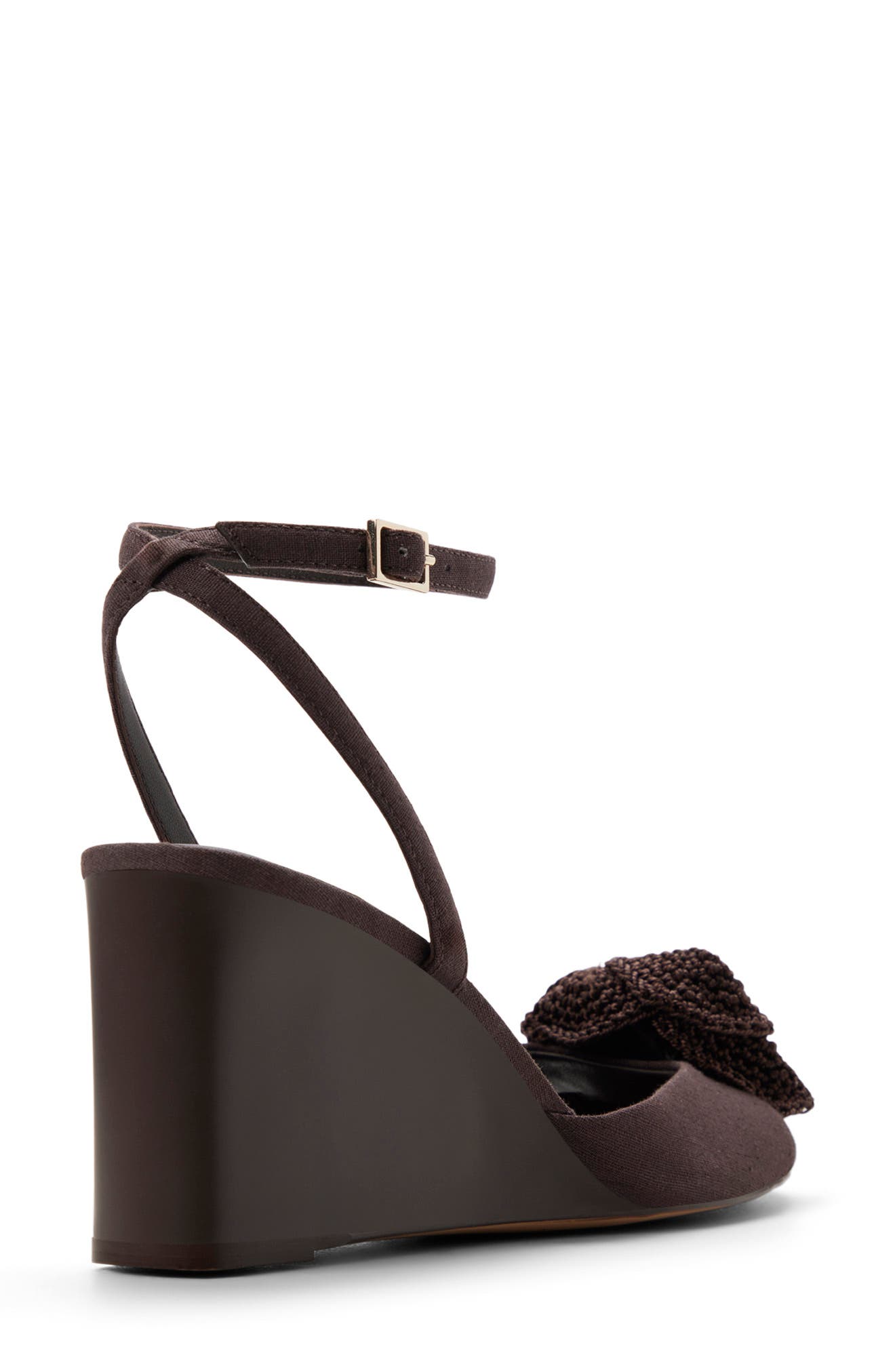 Ted Baker Bridget Ankle Strap Wedge Sandal, Alternate, color, Dark Brown