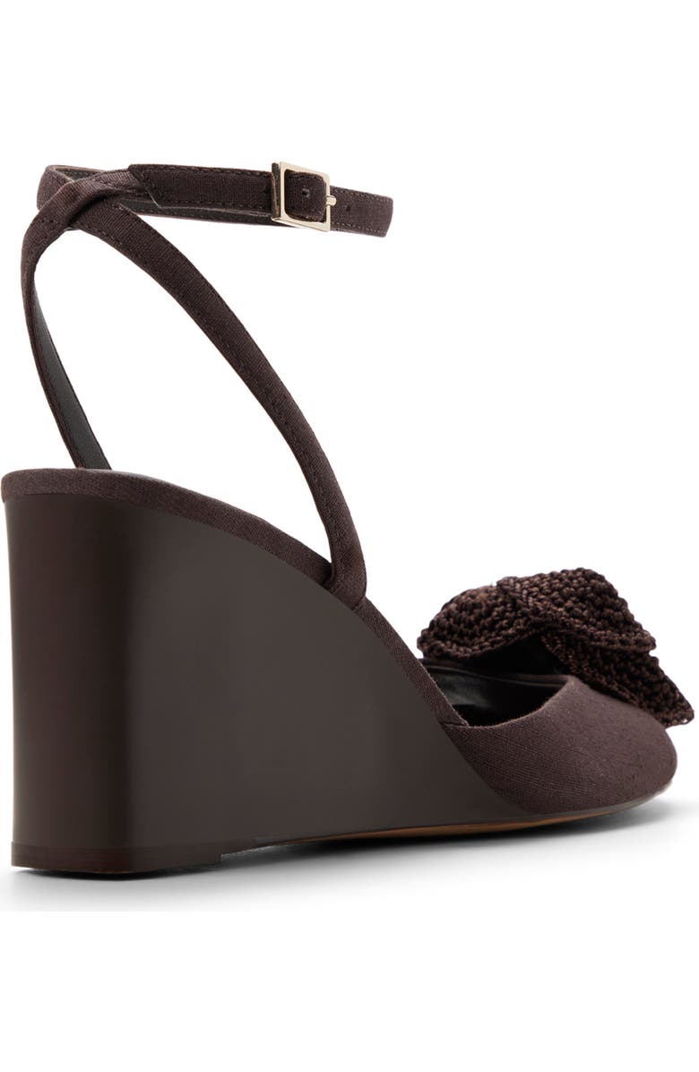 Ted Baker Bridget Ankle Strap Wedge Sandal, Alternate, color, Dark Brown