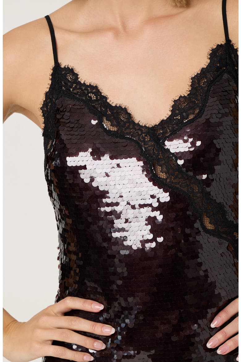 Lexy Sequin Minidress, Alternate, color, WINE