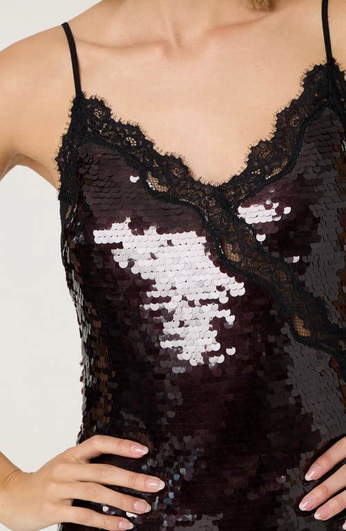 Astr The Label Lexy Sequin Minidress In Burgundy