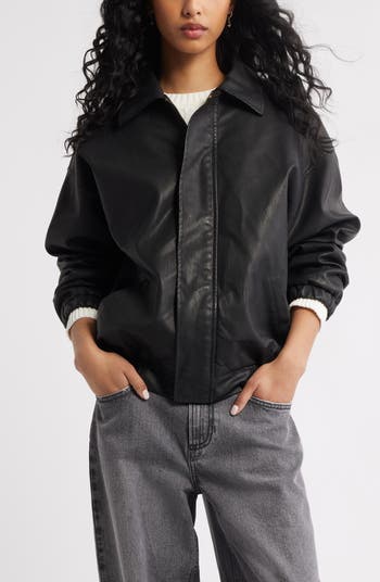 BP. Oversize Faux Leather Jacket | Nordstrom