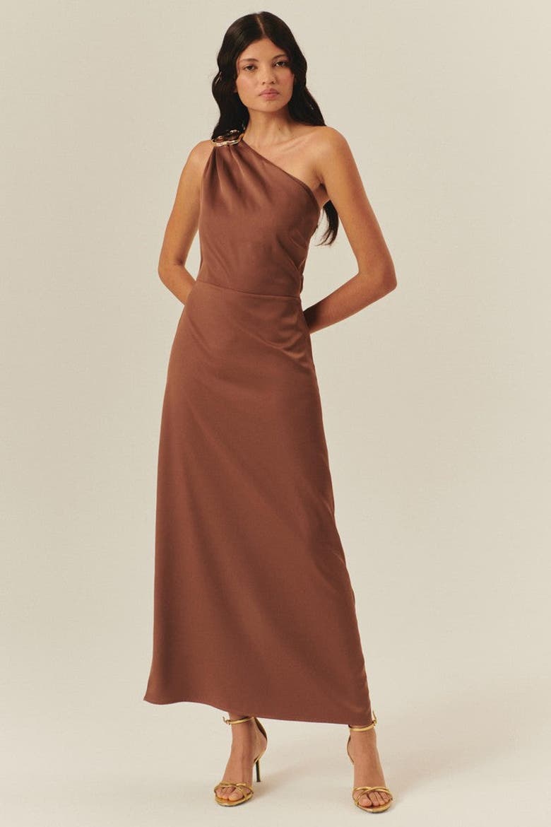 Zariah Maxi Dress, Alternate, color, BROWN