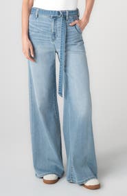 Liverpool Los Angeles Stride Belted High Waist Wide Leg Jeans