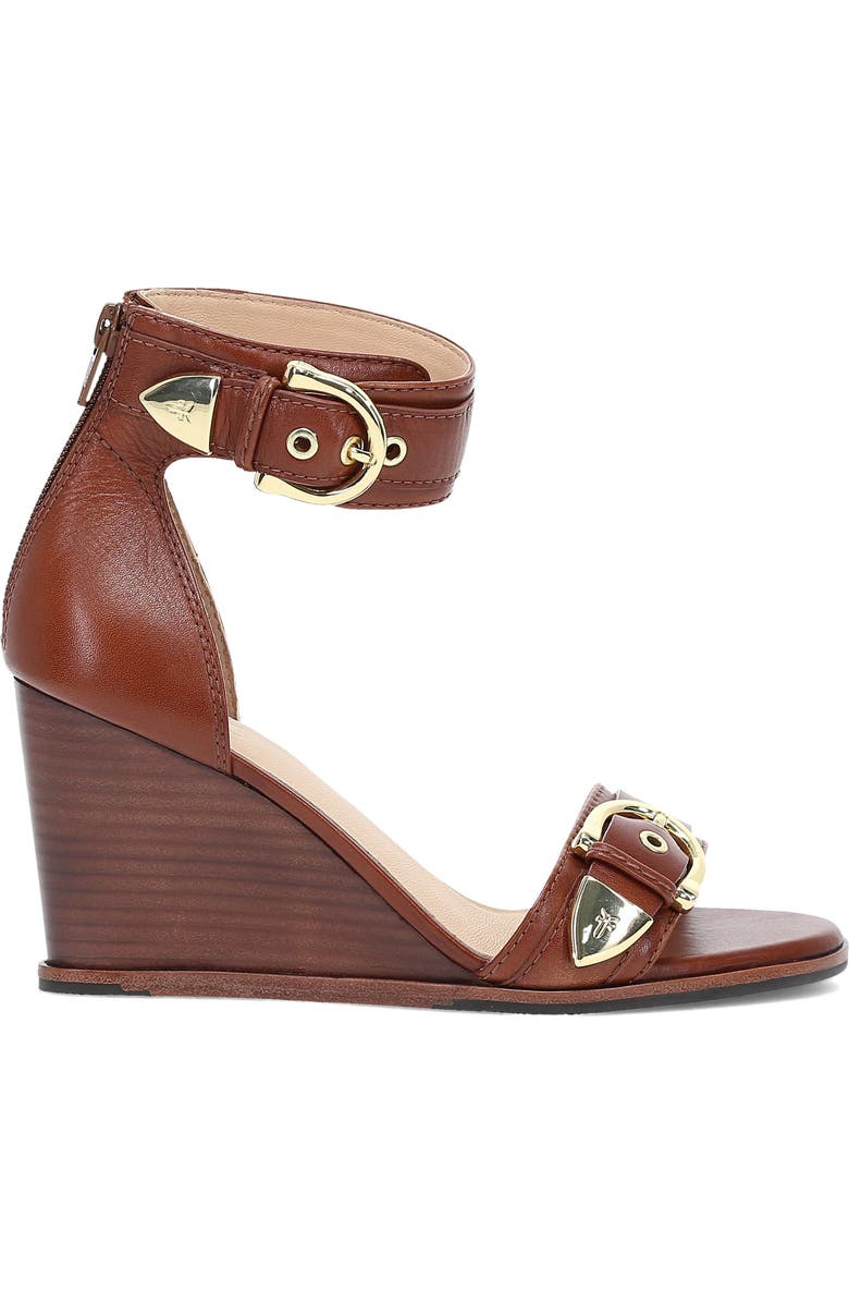 Frye Rachel Ankle Strap Wedge Sandal, Alternate, color, Ivory