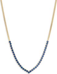 MESHMERISE Colorful Crystal V-Front Chain Necklace