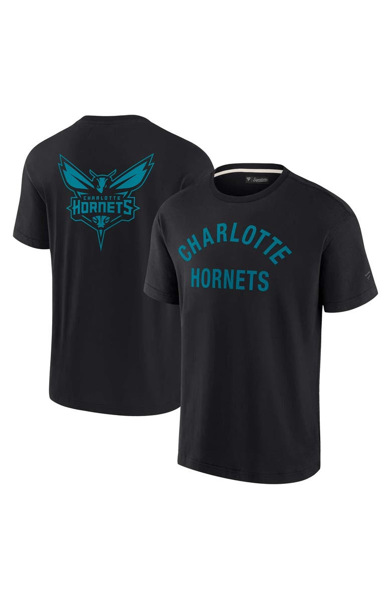 Fanatics Signature Unisex Fanatics Signature Black Charlotte Hornets Elements Super Soft Short Sleeve T-Shirt, Main, color, Black