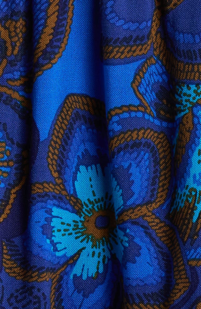 SUGARLIPS Bluford Print Ruffle Minidress, Alternate, color, Navy-Blue