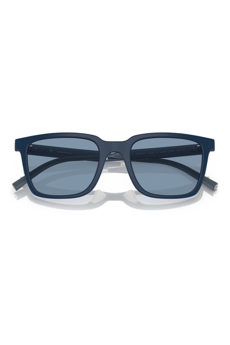 x Roger Federer Mr. Federer 55mm Rectangular Sunglasses, Alternate, color, SEMI-MATTE BLUE ASH / MARINE