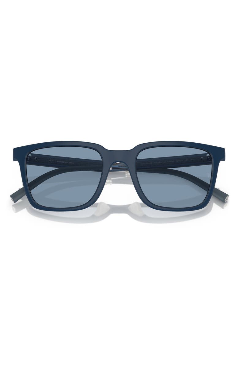 Oliver Peoples x Roger Federer Mr. Federer 55mm Rectangular Sunglasses, Alternate, color, Semi-Matte Blue Ash / Marine