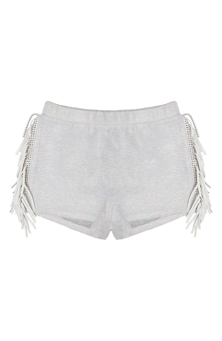 MIA New York Stud Fringe Shorts, Main, color, 