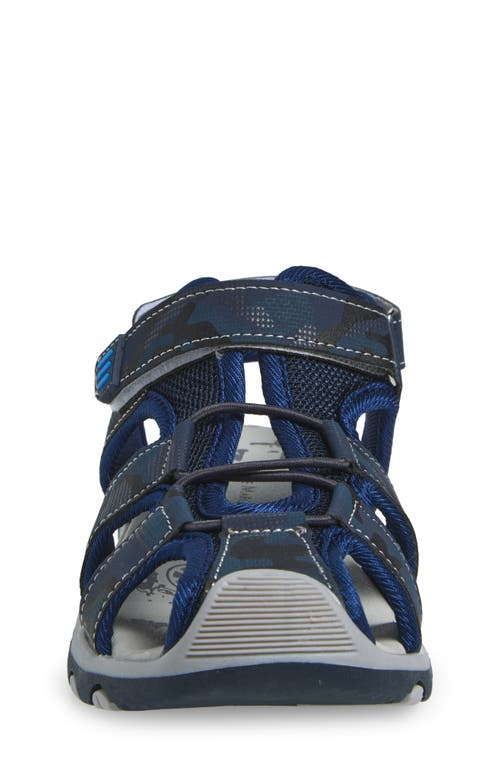 Extreme By Eddie Marc Kids' Camo Woven Sandal In Navy