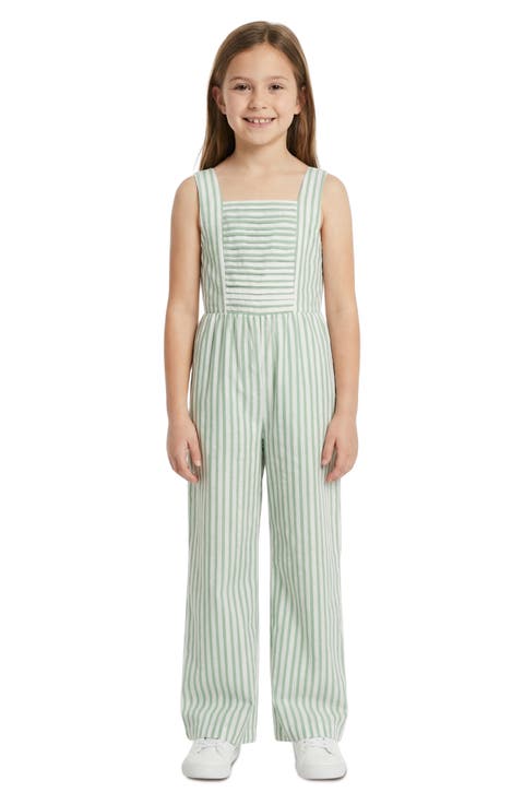 Kids' Striped Smocked Jumpsuit (Big Kid)