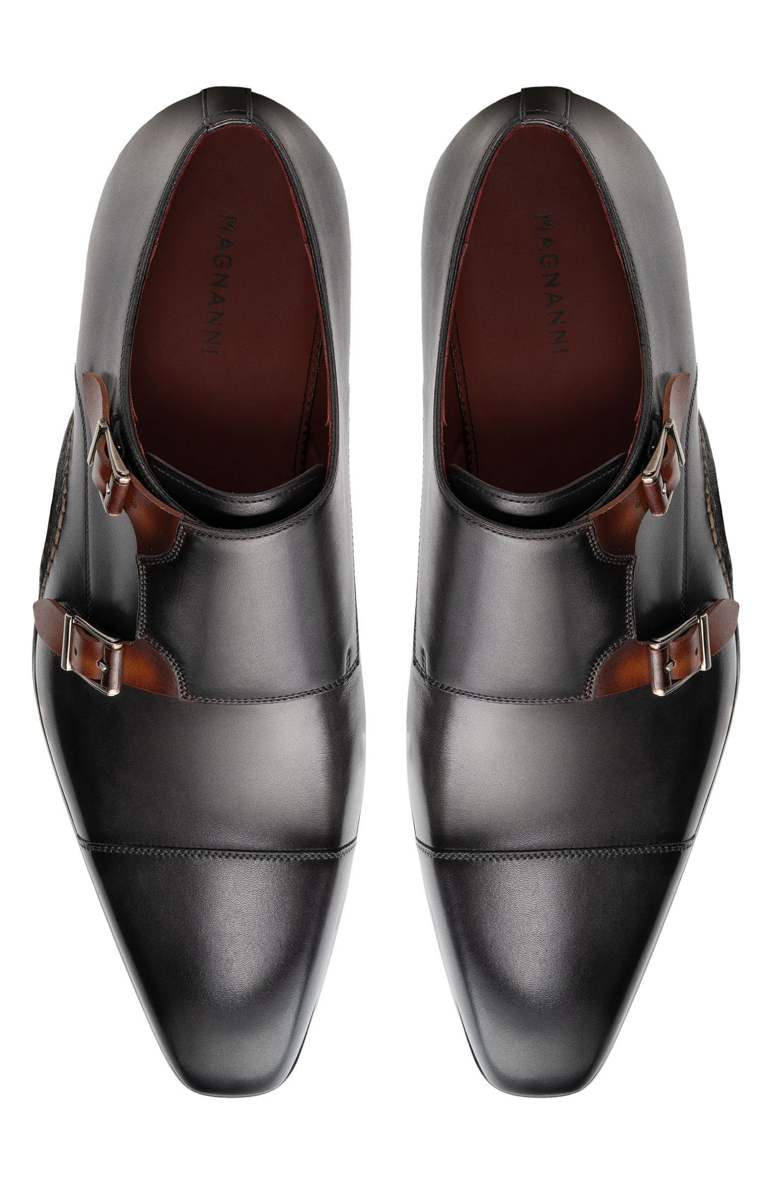 Magnanni Leros Cap Toe Double Monk Shoe, Alternate, color, 