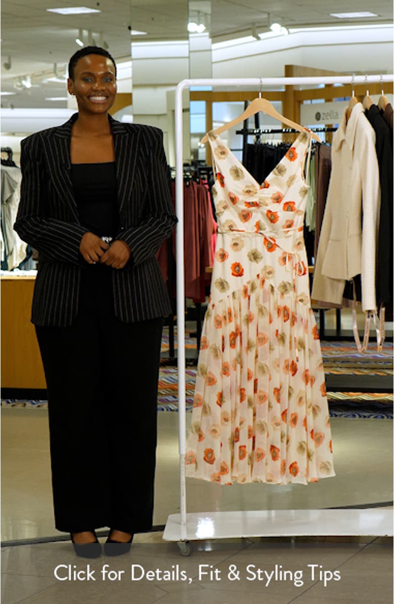 Floating Poppies Makaila Sleeveless Dress, sales video thumbnail