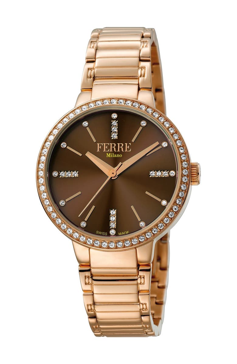 FERRE MILANO Women's Stainless Steel Watch, 34mm, Main, color,