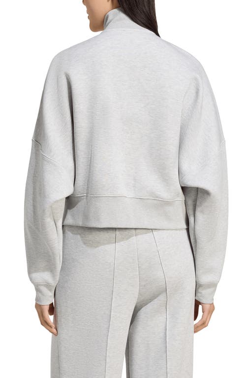 Adidas Originals Adidas 3-stripes Zip Front Cotton Blend Jacket In Gray