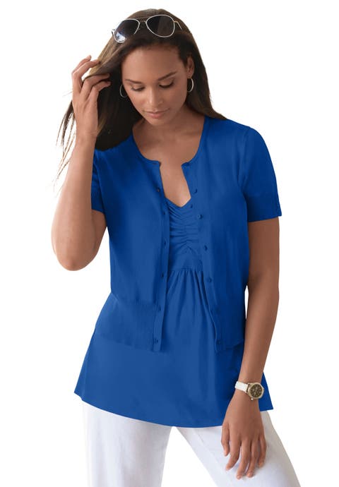 Jewel-Neck Shrug (Plus)