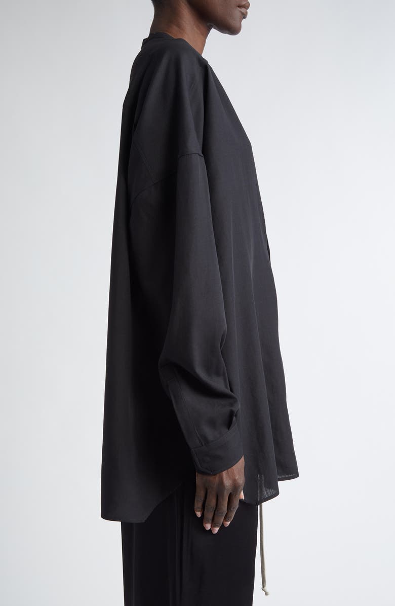 Rick Owens Lido Larry Virgin Wool Shirt, Alternate, color, 