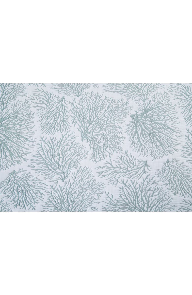C&F Home Seafoam Coral Jaquard Coverlet Set, Alternate, color, Blue