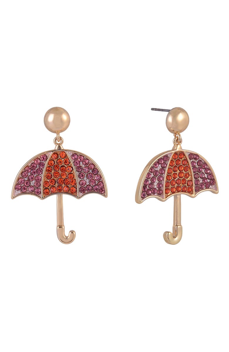 Hallmark Stone Umbrella Earrings, Main, color, Pink