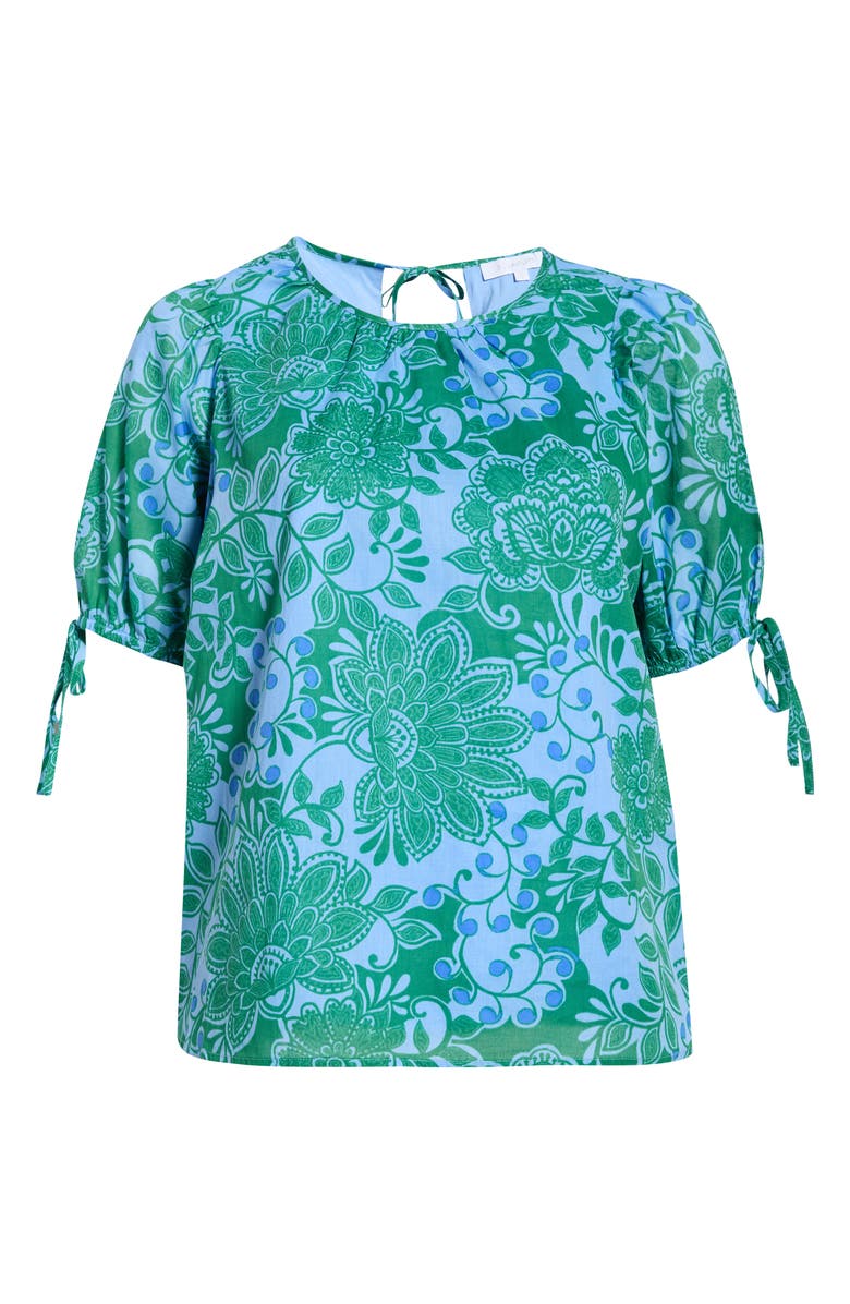 SUGARLIPS Tressa Floral Top, Main, color, Kelly-Blue-Multi