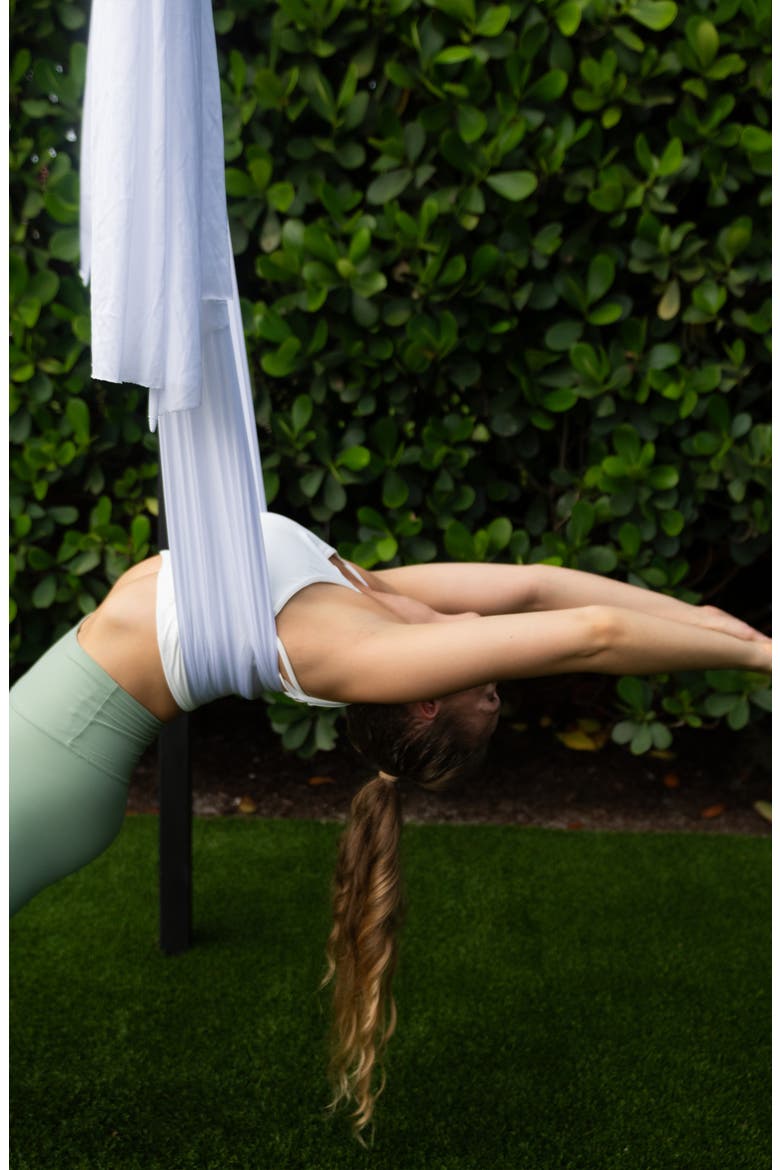 Yoga Silk - Aerial Support for Yoga and Strength Building, Alternate, color, White