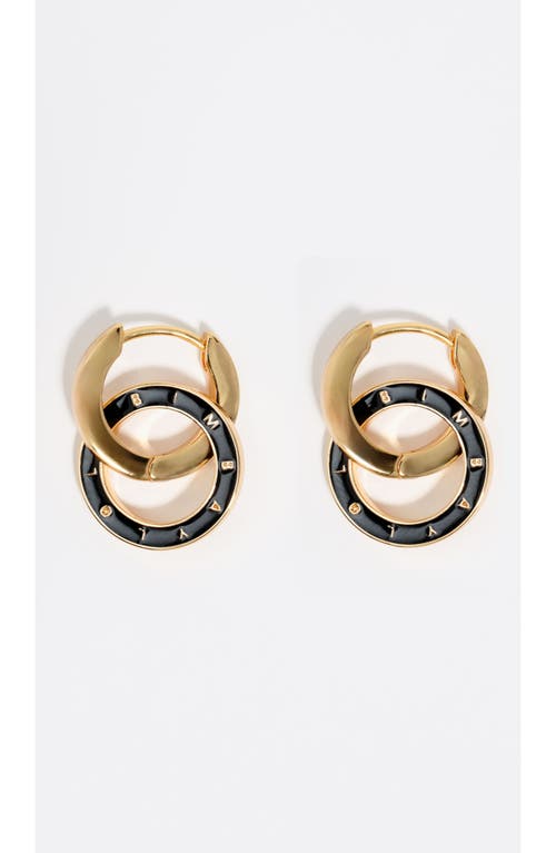 Bimba Y Lola Logo Double-hoop Earring In Gold