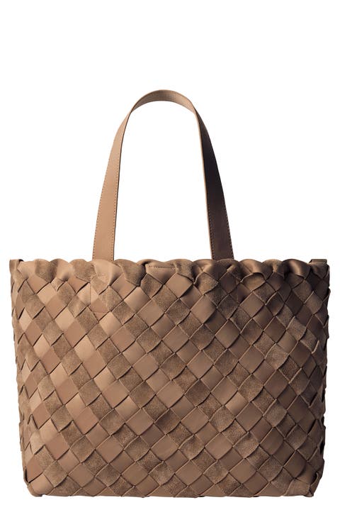 Como Medium Striped Woven Tote