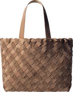 NAGHEDI Como Medium Striped Woven Tote