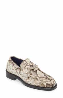 Burberry Barbed Snakeskin Embossed Loafer